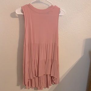 Blush baby doll high neck top.
